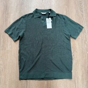 Kenneth Cole Sweater Collection Men's Size L Crew Neck Heathered Kale‎